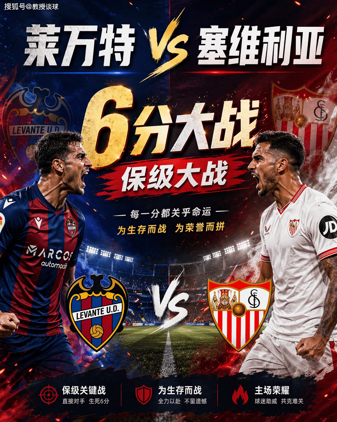 西甲：莱万特vs塞维利亚，莱万特越踢越像保级队，客队能不慌吗？